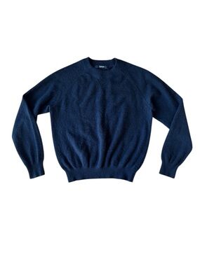 Quince Cashmere Sweater Black Crewneck Long Sleeve Solid